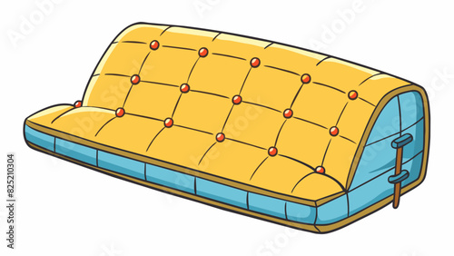 The large rectangular object had a soft cushioned surface and could be adjusted to different angles. It was perfect for comfortably resting your back. Cartoon Vector.