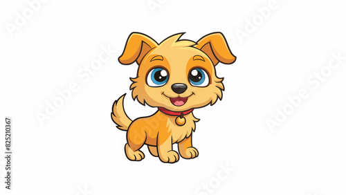 The little puppy although small in size had a big personality and boundless energy.. Cartoon Vector.