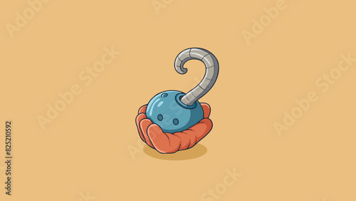 The object was small and compact fitting easily in the palm of a hand. It had a rough texture and was oddly shaped with one end curving upwards like a. Cartoon Vector.
