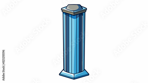 The object was tall and sleek with clean lines and a glossy surface. It seemed to exude an air of sophistication and modernity like soing straight out. Cartoon Vector.