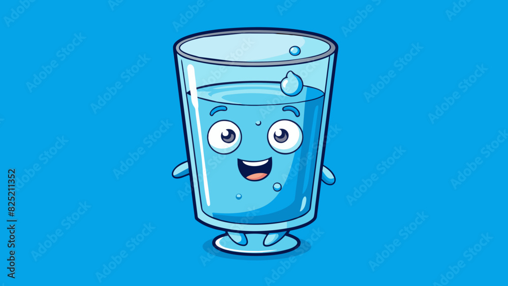 The state of a glass of water changes from liquid to solid when p in a freezer. The clear liquid transforms into a solid block of ice still keeping. Cartoon Vector. The state of a glass of water changes from liquid to solid when p in a freezer. The clear liquid transforms into a solid block of ice still keeping. Cartoon Vector.