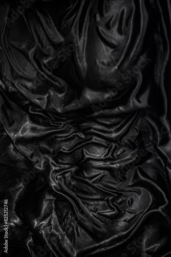 Elegant Black Silk Naked Wet Texture photo