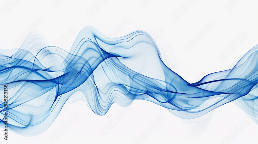 abstract blue waves on white background. abstract blue waves on white background.