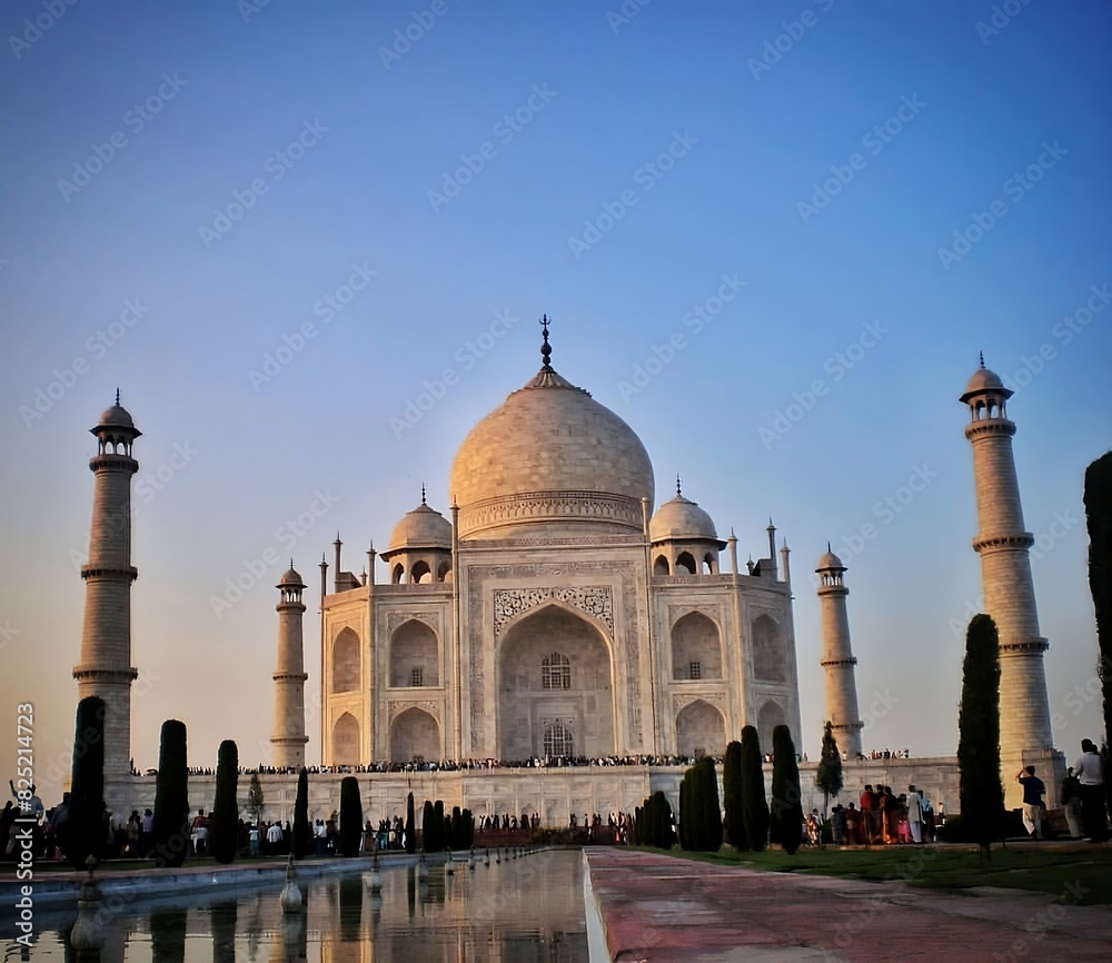 Naklejka premium The Taj Mahal in Agra, Uttar Pradesh, India.