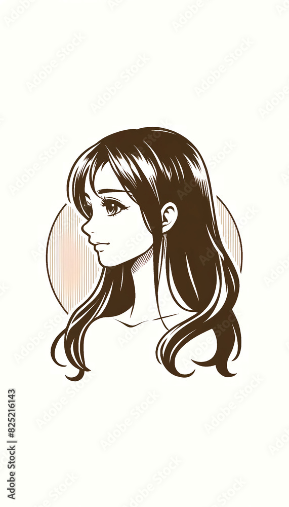 Serene Japanese Woman in Sepia Tones