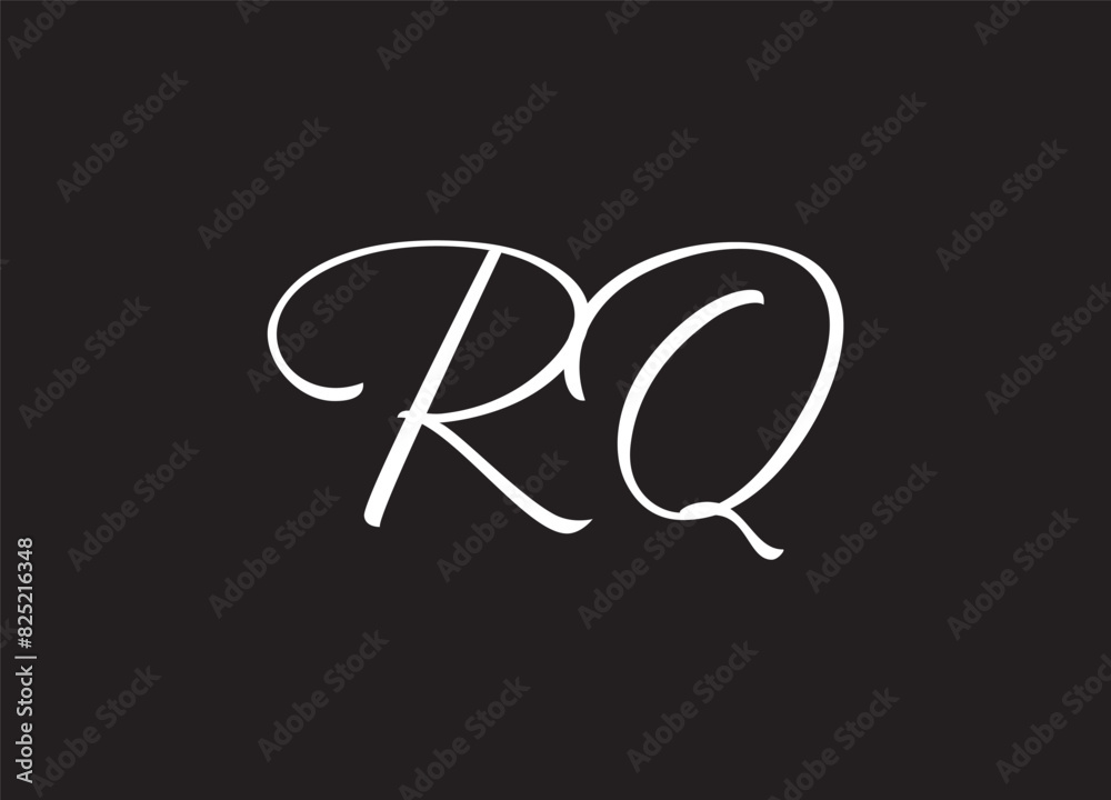 RQ Cursive Letter Initial Logo Design Template Vector Illustration RQ Cursive Letter Initial Logo Design Template Vector Illustration