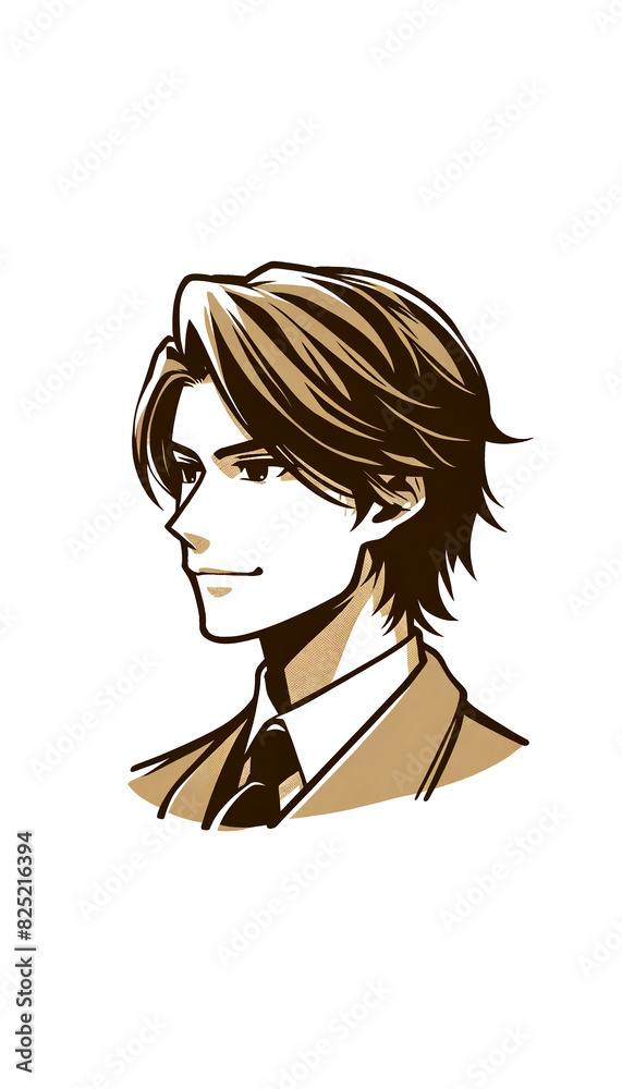 Confident Japanese Man in Sepia Tones Confident Japanese Man in Sepia Tones