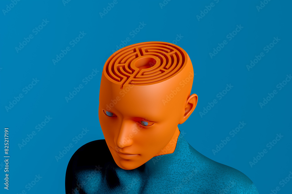 © Marcos Osorio/Stocksy - Human head with intricate maze design © Marcos Osorio/Stocksy - Human head with intricate maze design