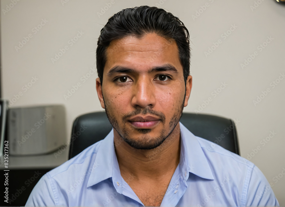 Close-up portrait of a confident man with a casual smile Close-up portrait of a confident man with a casual smile