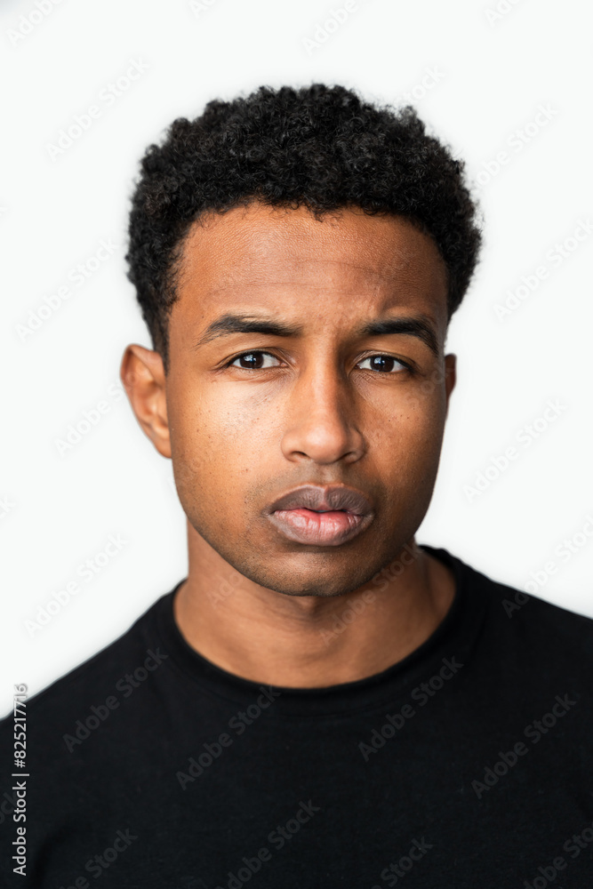 Relaxed Man with Serious Expression Relaxed Man with Serious Expression