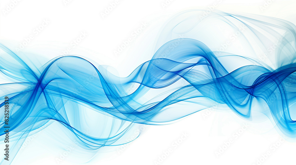 abstract blue waves on white background. abstract blue waves on white background.