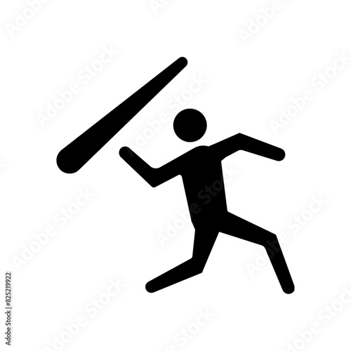 javelin icon. solid icon
