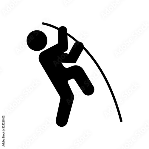 pole vault icon. solid icon