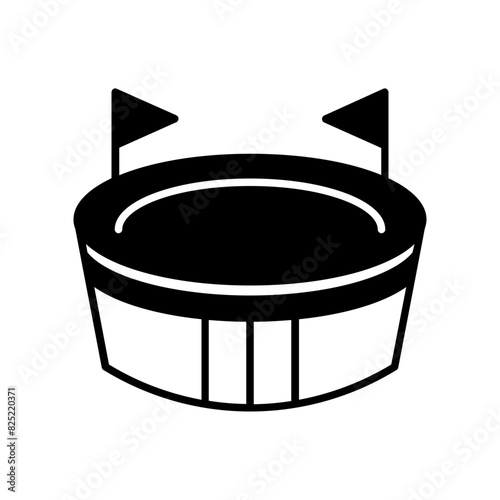 stadium icon. black fill icon