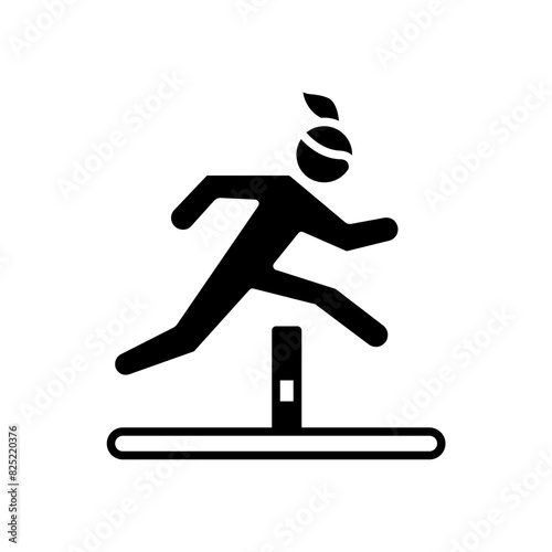 steeplechase icon. black fill icon