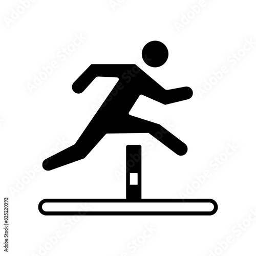 steeplechase icon. black fill icon