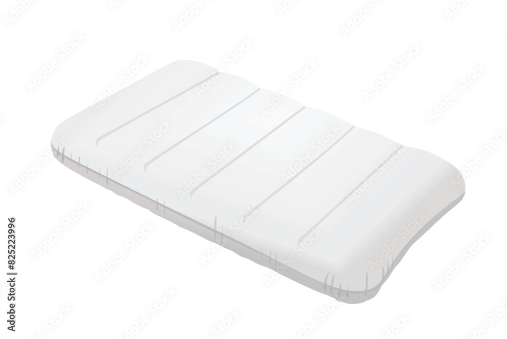 White inflatable pillow. vector illustration White inflatable pillow. vector illustration