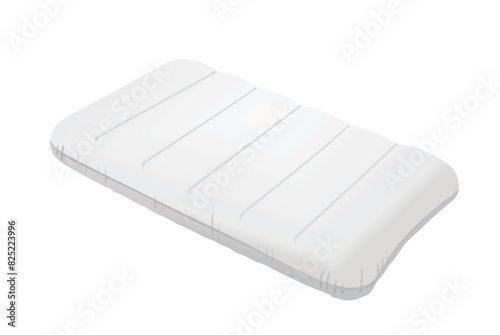 White inflatable pillow. vector illustration