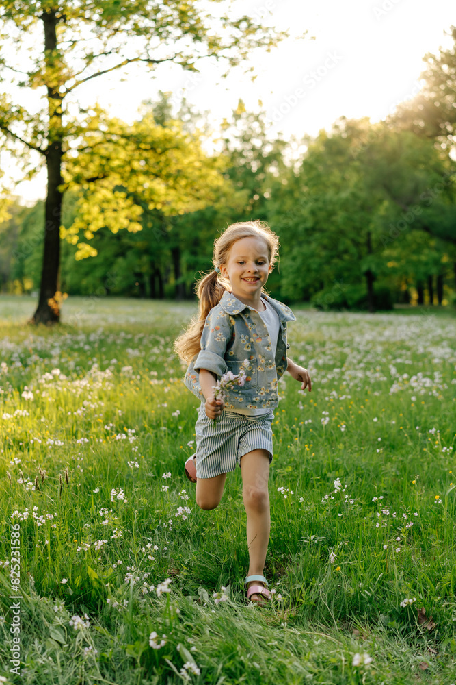 Child running through meadow Child running through meadow