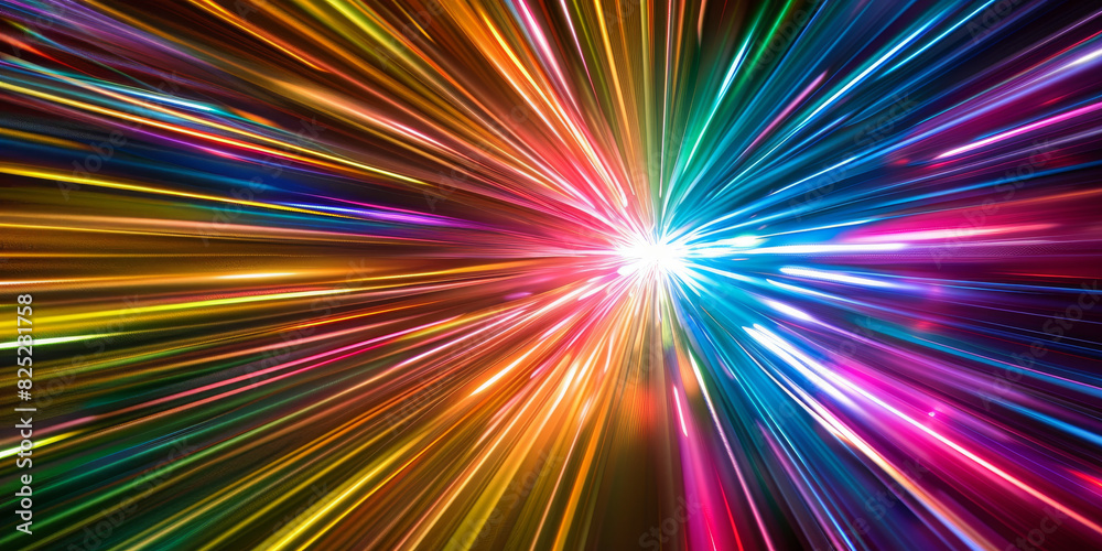 A colorful, blurry of a light that is shining through a prism A colorful, blurry of a light that is shining through a prism