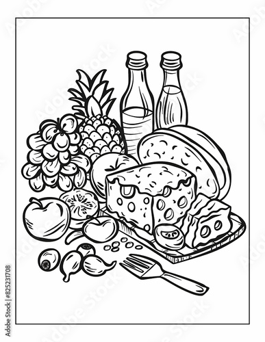 Food Coloring Pages art design