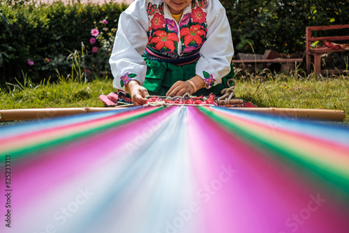 handmade peruvian fabric photo