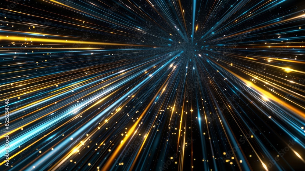 A bright and colorful image of glittering lights and stars A bright and colorful image of glittering lights and stars