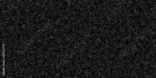 White cat lint on black fabric seamless pattern. Texture of animal fur on a dark background. Close-up of pet hair on clothes. Traces of rabbit or dog shedding on textile