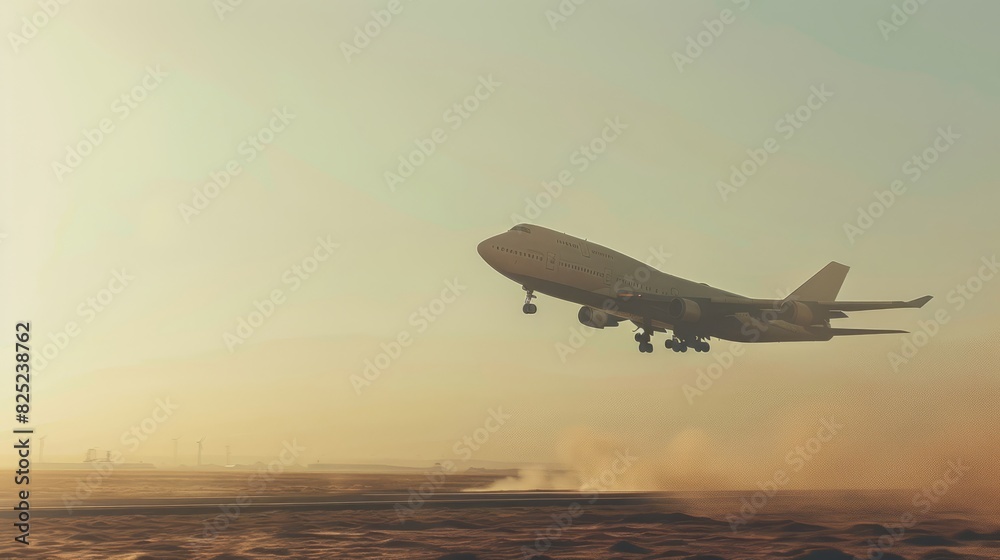 take off plane, with copy space take off plane, with copy space