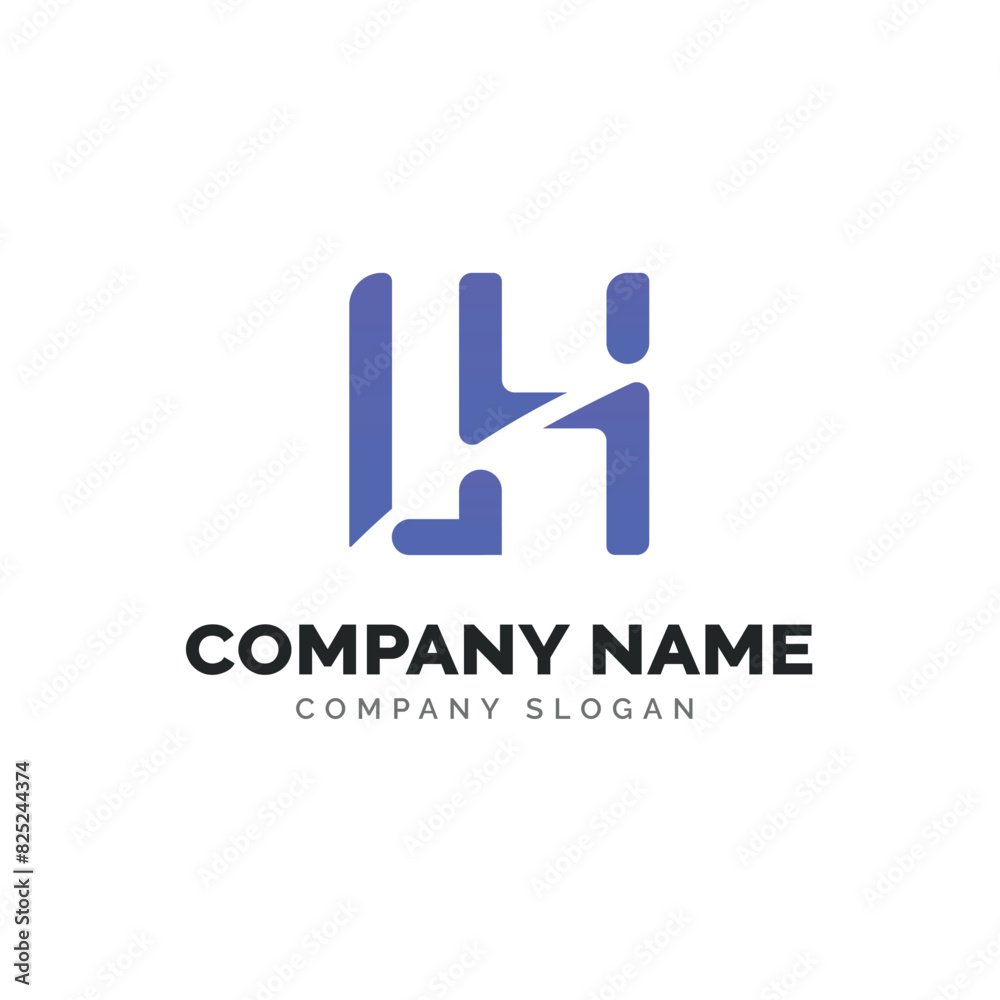 Letter LH logo design, vector logo design 