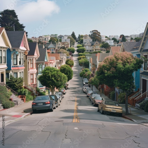 A real estate photograph of an American neighborhood