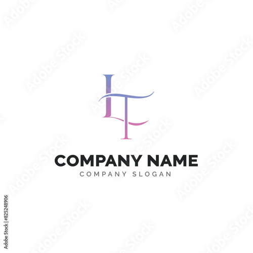 Letter LT logo design, vector logo design 