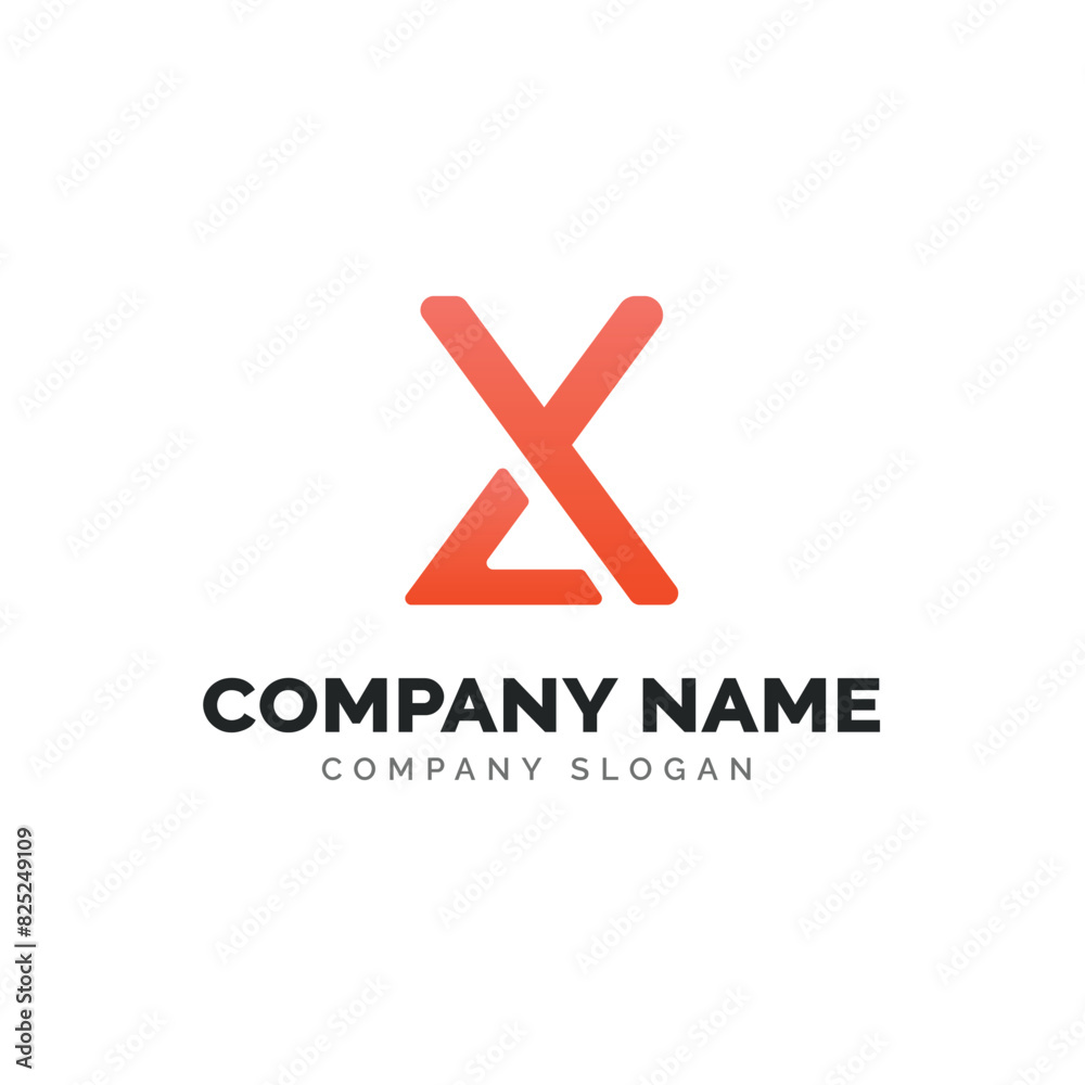 Obraz premium Letter LX logo design, vector logo design 