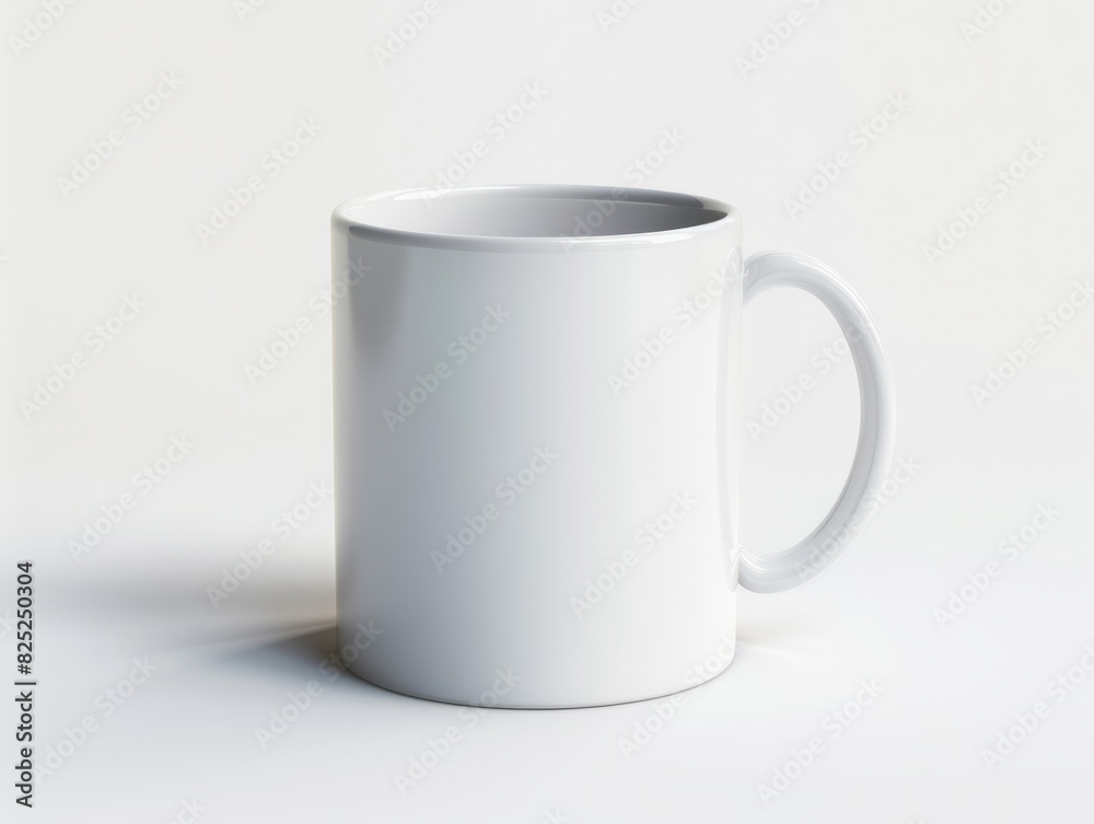 A simple, white ceramic mug isolated on a clean, white background, perfect for product mockups or minimalist design concepts. A simple, white ceramic mug isolated on a clean, white background, perfect for product mockups or minimalist design concepts.