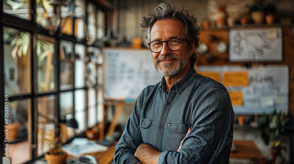 Portrait of a smiling man with crossed arms Portrait of a smiling man with crossed arms