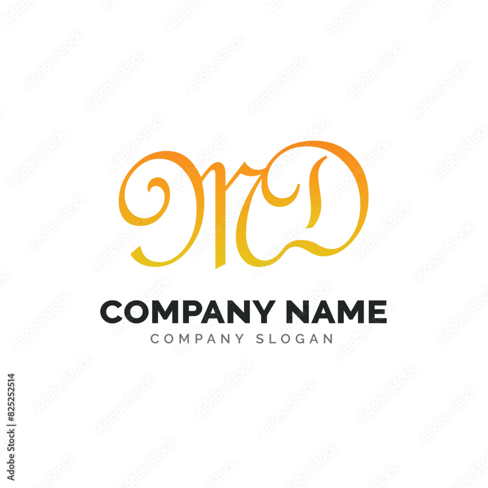 Letter MD logo design, vector logo design 