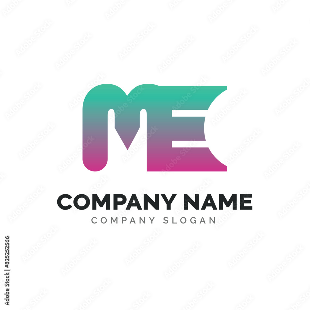 Letter ME logo design, vector logo design 
