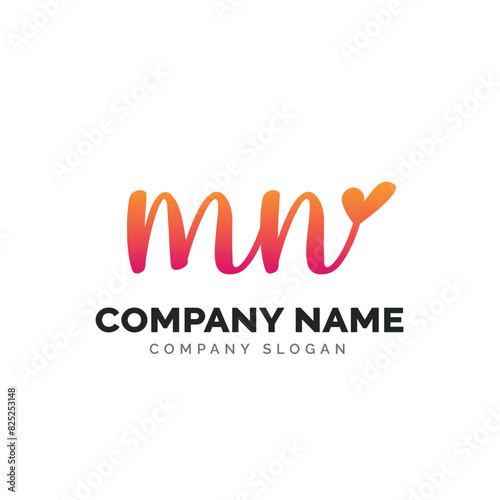 Letter MN logo design, vector logo design 