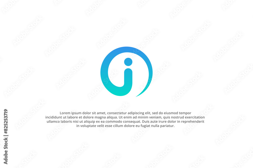 logo abstract letter i modern business circle logo abstract letter i modern business circle