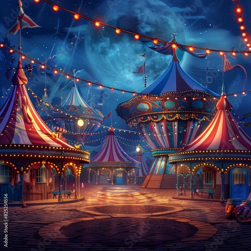 game art circus background