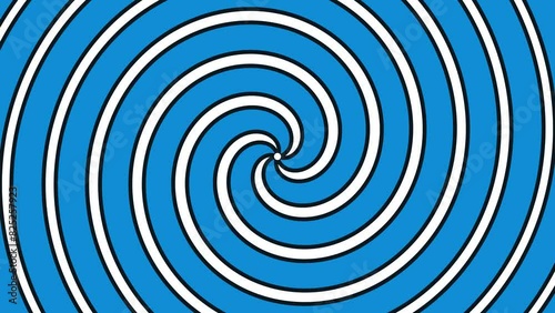 Abstract Spiral Pattern Background with Hypnotic Swirls and Circular Design.Blue, 4K footage , background loop. 