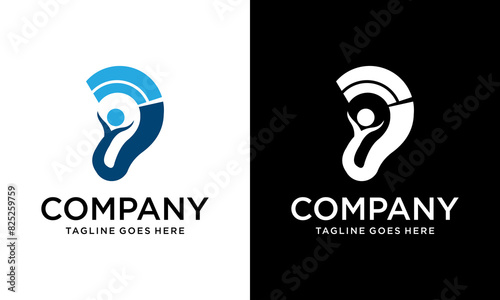 Creative people logo design ear care