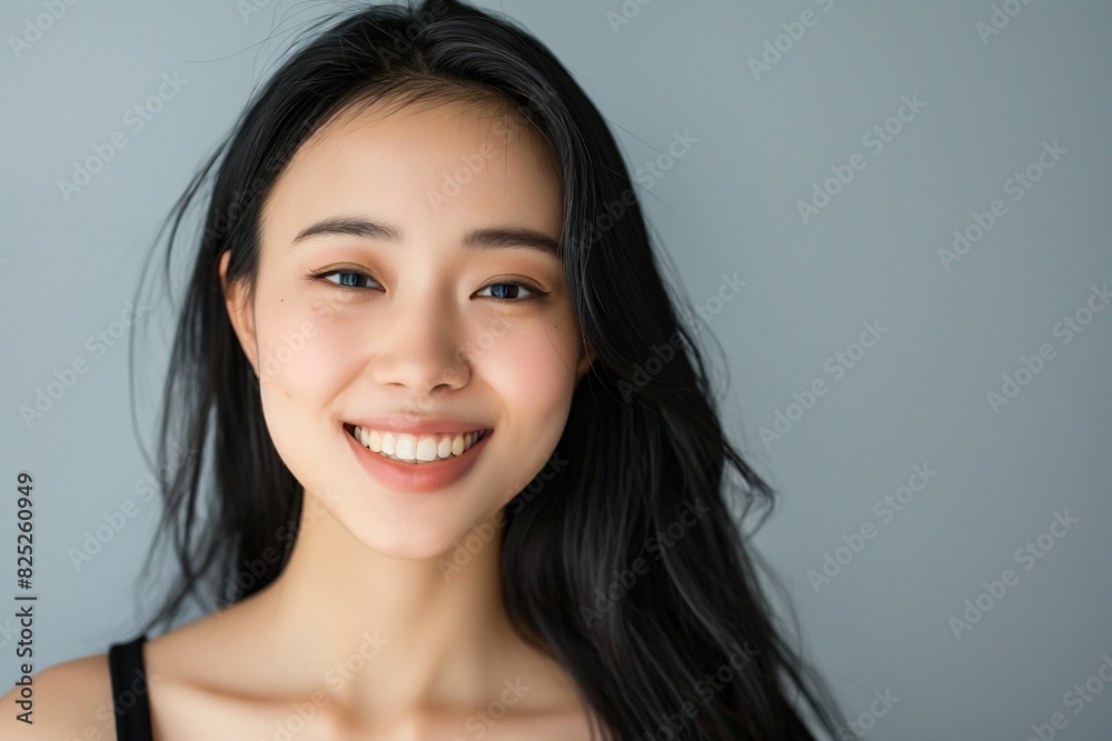 Headshot of Beautiful Smiling Young Asian Woman Looking at the Camera with Joy and Confidence. Headshot of Beautiful Smiling Young Asian Woman Looking at the Camera with Joy and Confidence.