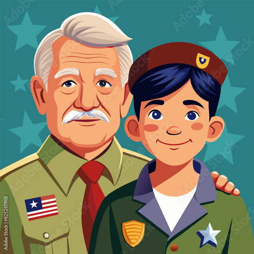 Veteran and his grandson