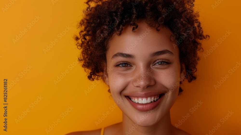 The Smiling Curly-Haired Woman