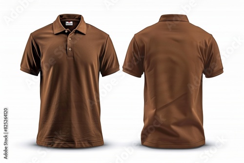 brown polo shirt