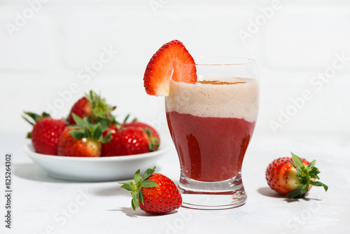 sweet strawberry yoghurt milkshake