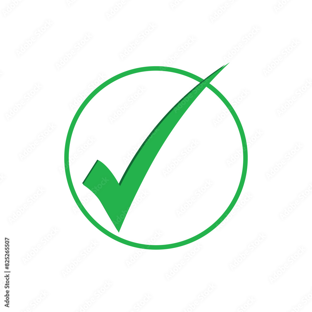 Green tick. Green check mark. Tick symbol, icon, sign in green color ...