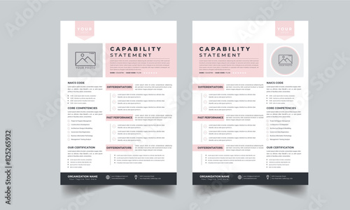 Capability Statement Colorful layout 2 Style design template 