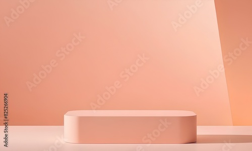 Modern Elegance soft color Podium Against Subtle Pastel Backdrop
